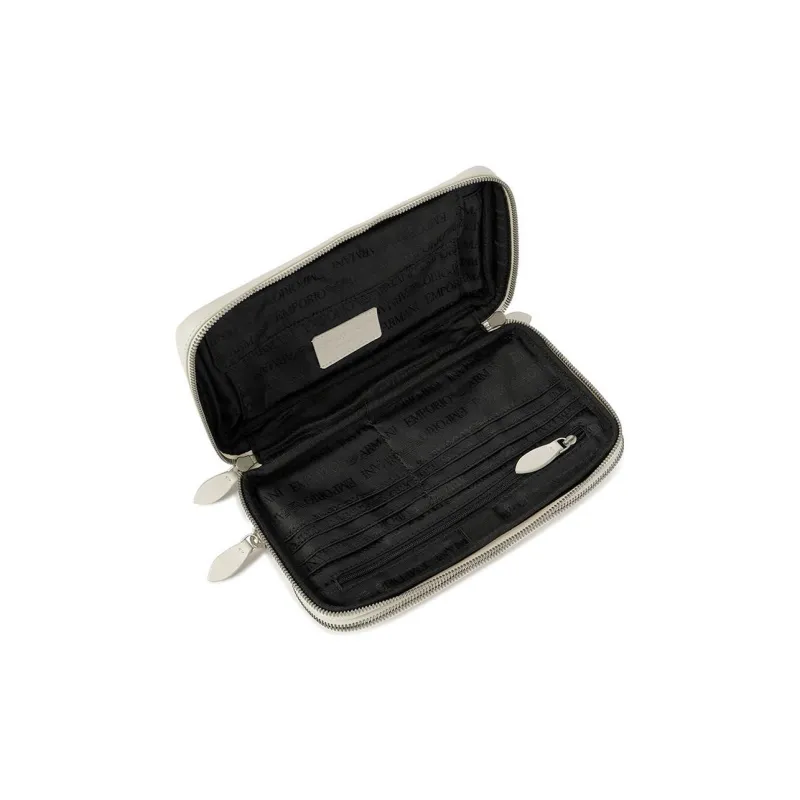 EMPORIO ARMANI Leather Storage Bags Clutches Unisex White-3