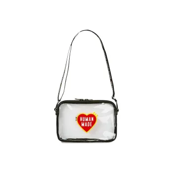 HUMAN MADE PVC Shoulder Bag Crossbody Bag Medium Size Unisex Transparent Black