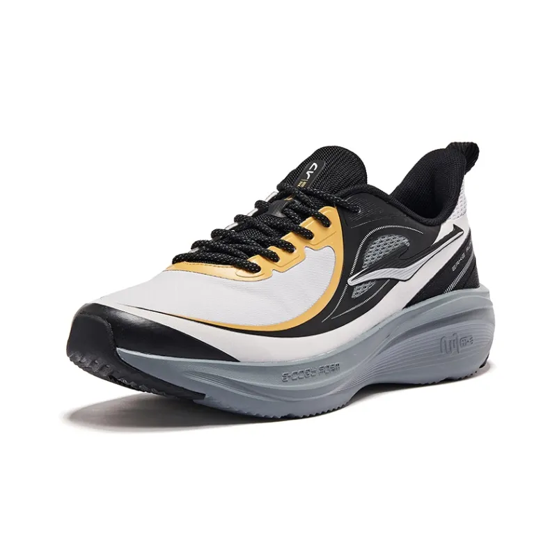 Erke Runaway Low Top Running Shoes Men's Black Gray-2