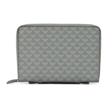 EMPORIO ARMANI Polyvinyl Chloride Clutch Men's Gray