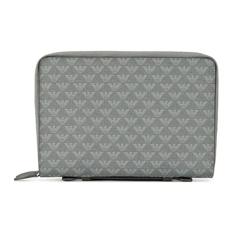 EMPORIO ARMANI Polyvinyl Chloride Clutch Men's Gray-0