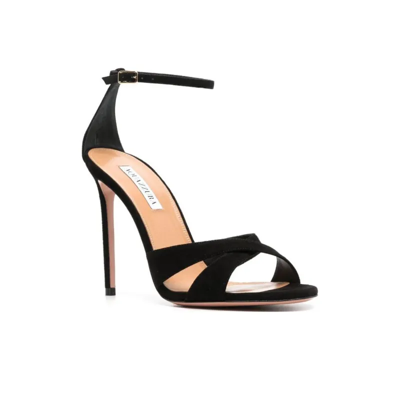 AQUAZZURA Siren 105mm Suede Sandals-2