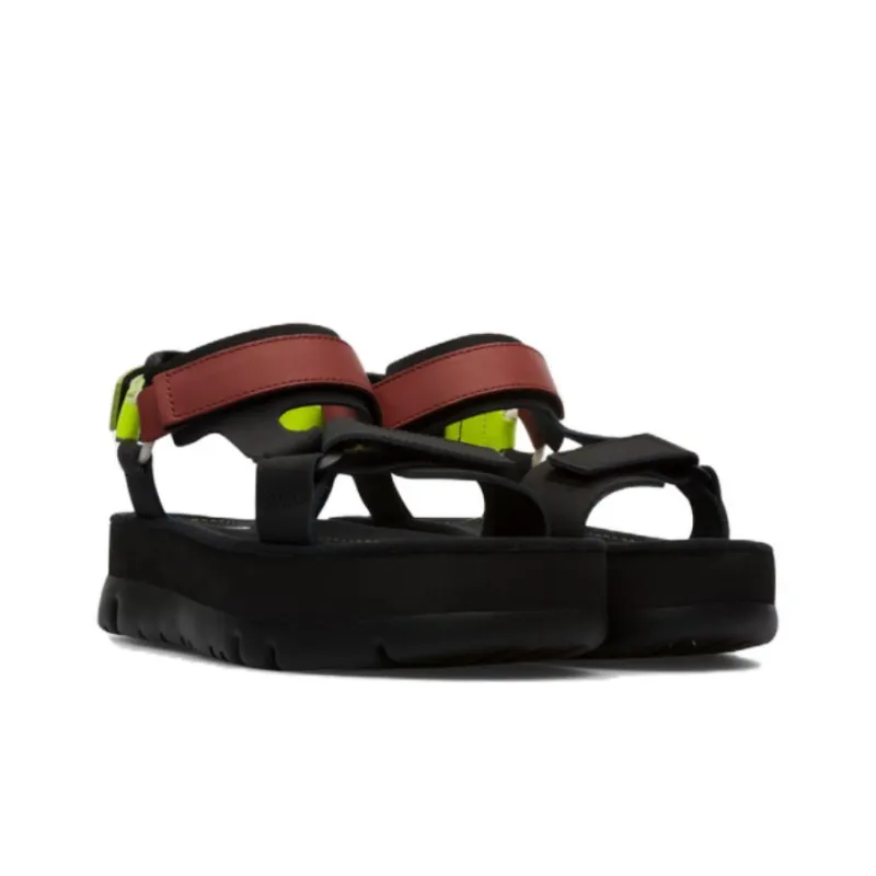 CAMPER Oruga Up Strap Sandals Women's Black Green-1