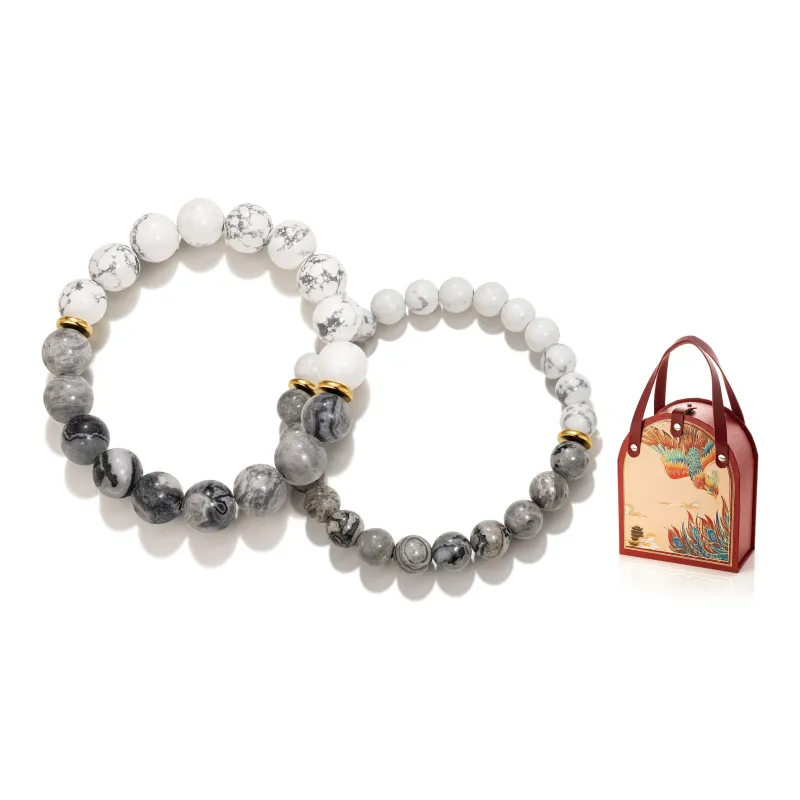 Jodie&Kevin White Turquoise Bracelets Unisex-7