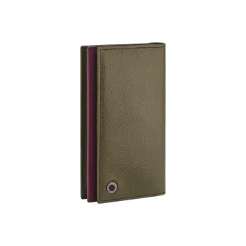 BVLGARI Calfskin Wallet Men's Green