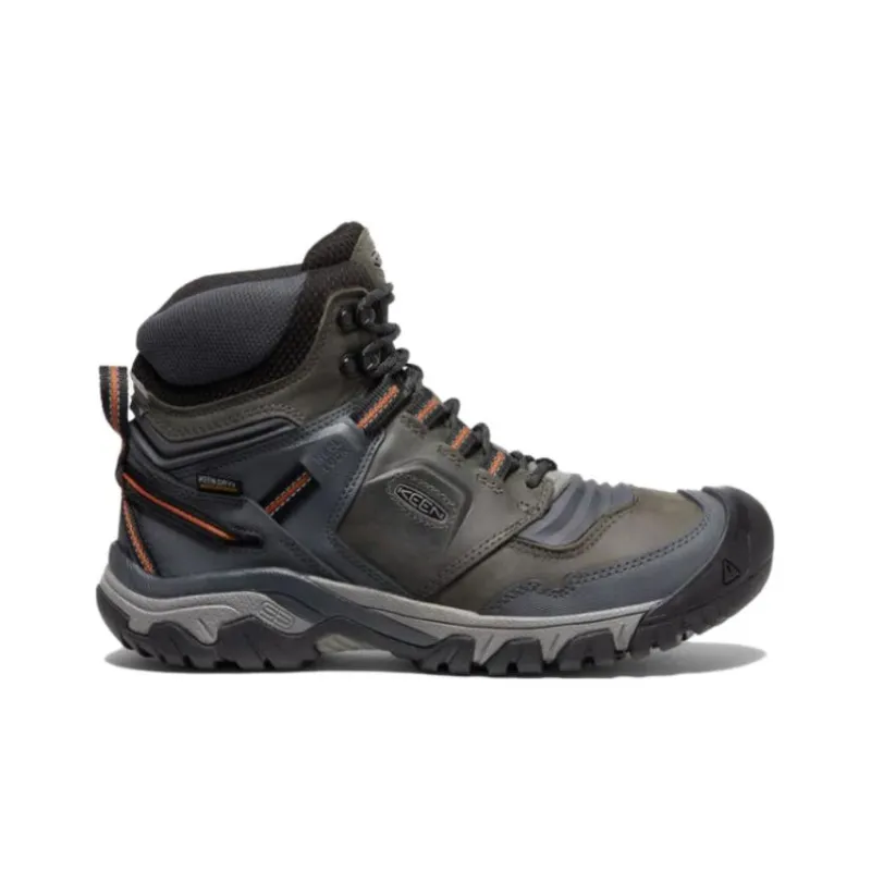 KEEN Ridge Fle Wear-resistant And Waterproof High-Top Outdoor Athletic Shoes Men's Black-1