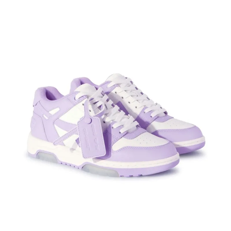 OFF WHITE Out Of Office Calf Leather Sneaker 'Purple White' Women's-2