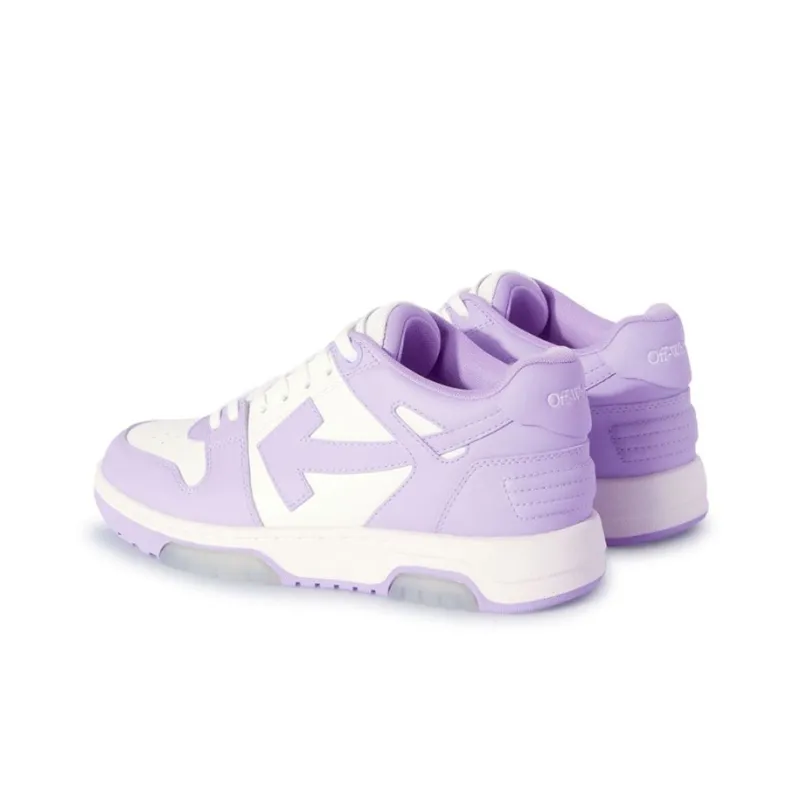 OFF WHITE Out Of Office Calf Leather Sneaker 'Purple White' Women's-3
