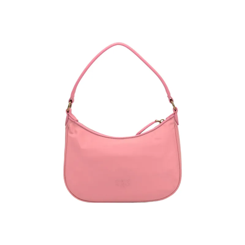 PINKO Half Moon Series Polyamide Crescent Bag Portable Crossbody Bag Shoulder Bag Women's Pink-2