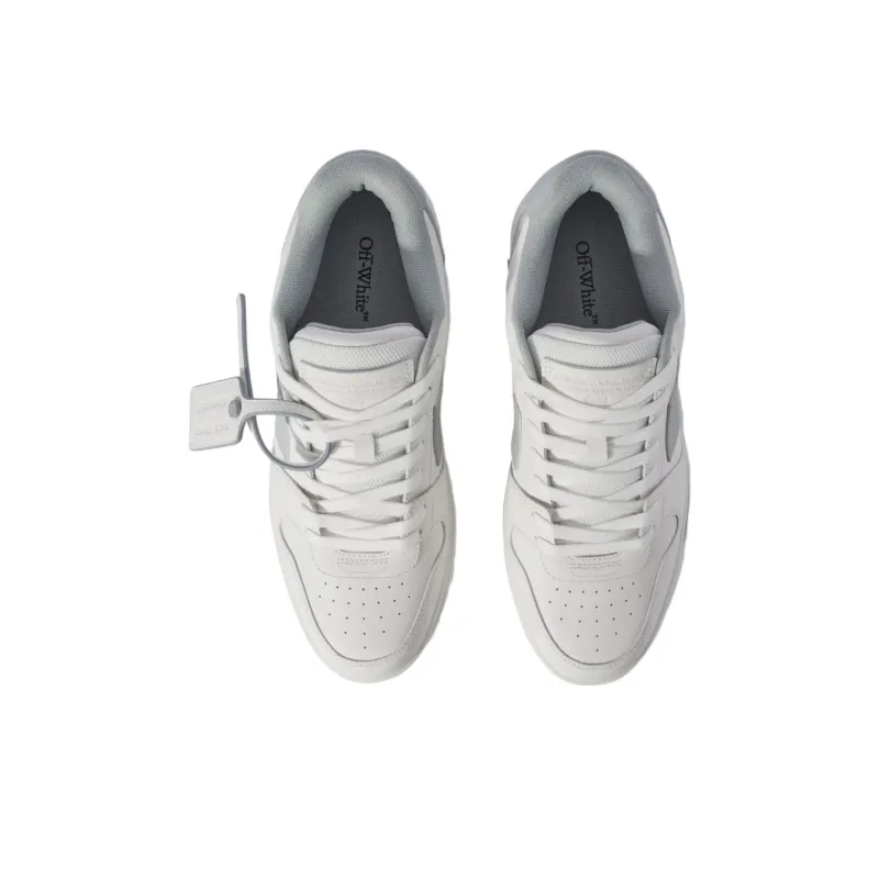OFF WHITE Out Of Office Leather Sneakers 'Grey White'-3