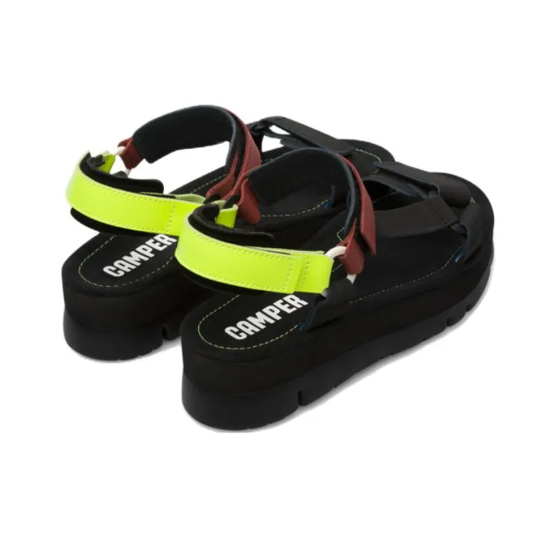 CAMPER Oruga Up Strap Sandals Women's Black Green-3