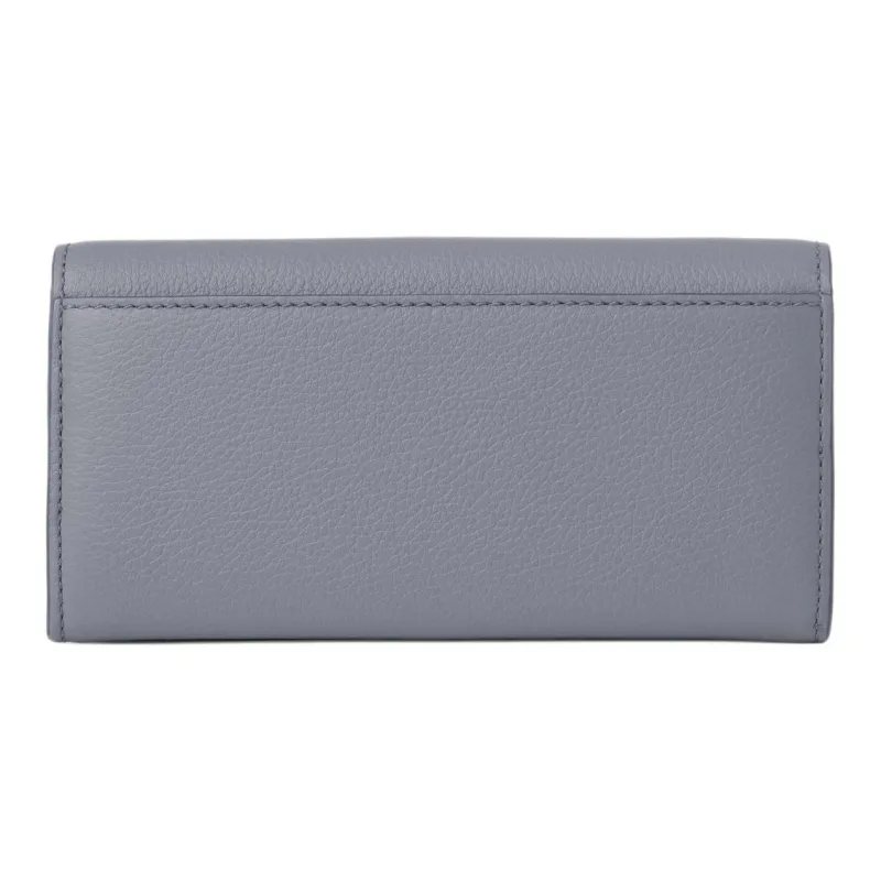 Chloe Marcie Grained Calfskin Wallet Women's Storm Blue-1