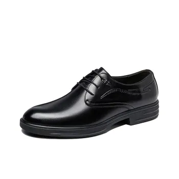 VANSSI Dress Shoes Men Low-Top Black
