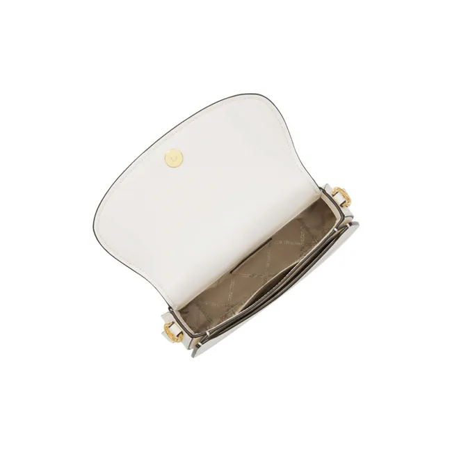 MICHAEL KORS Mila Cow Leather Crossbody Handbag, Shoulder Bag Small Size Women's Milk White-1