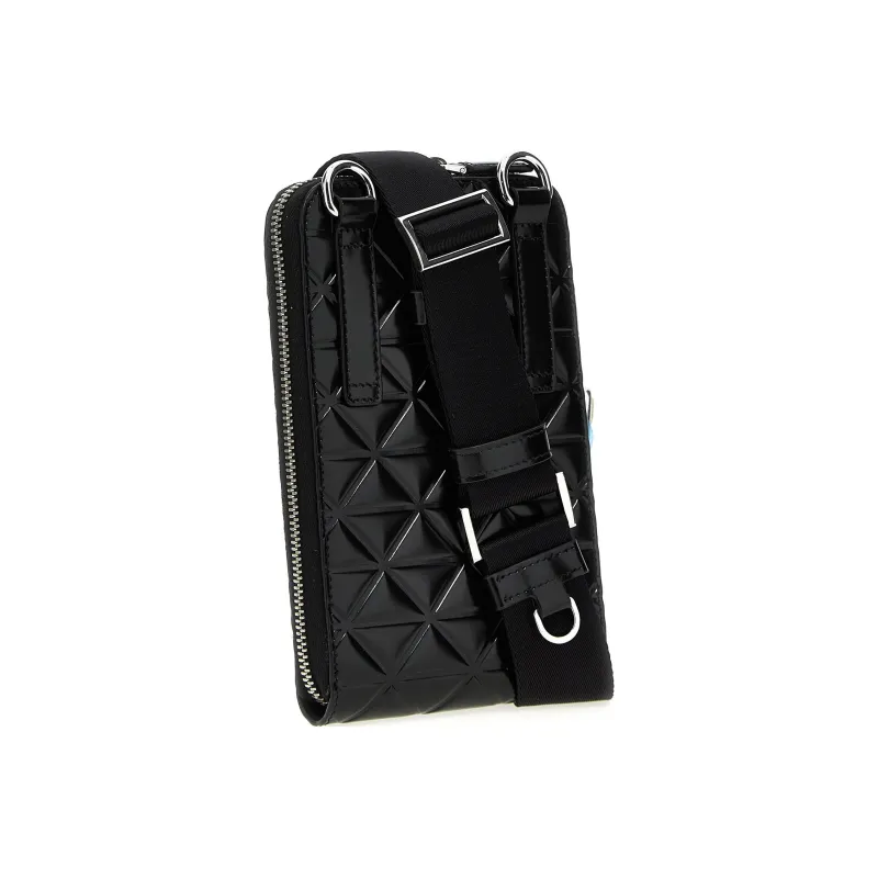 PRADA Leather Cell Phone Pouch Regular Men's Black-1