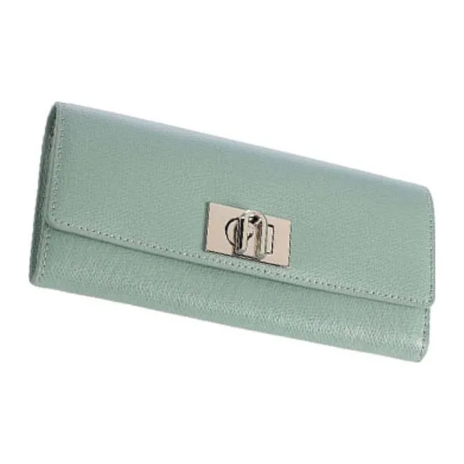 Furla 1927 Collection Leather Wallet Women's Green-2