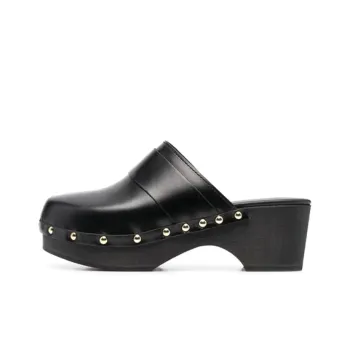 Aeyde Bibi 60mm Leather Wooden Clog