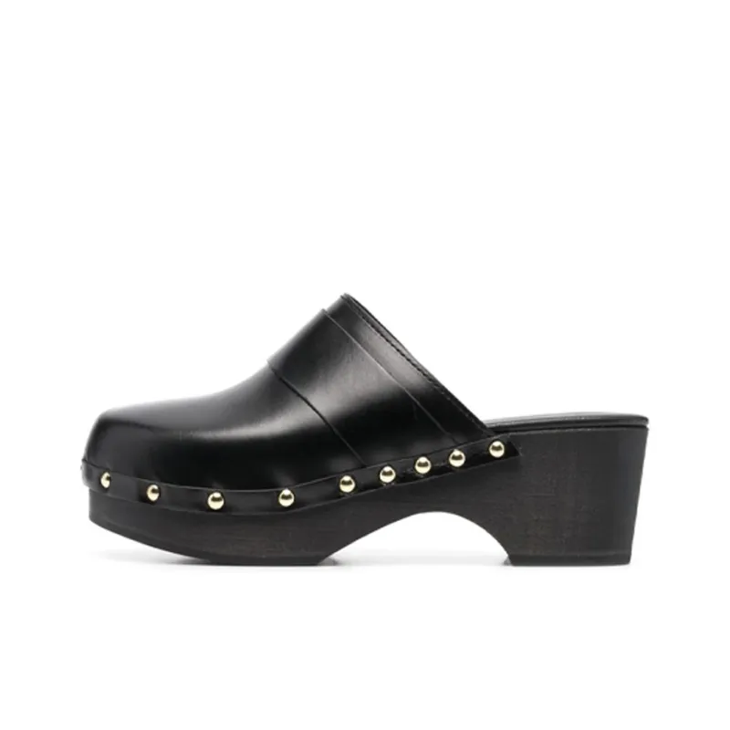 Aeyde Bibi 60mm Leather Wooden Clog-0