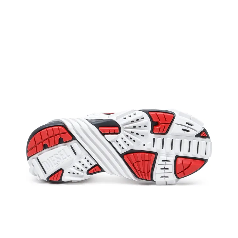 DIESEL Anti-Slip Wear-Resistant Low-Top Casual Shoes Women's Black White Red-4