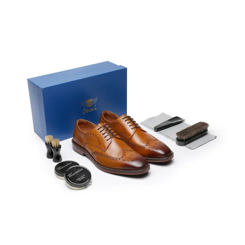 Desai Dress Shoes Men's Light Brown-1