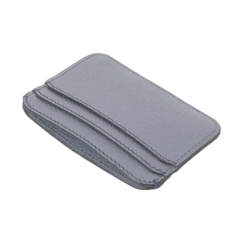 Chloe Marcie Grained Calfskin Card Clip Card Holder Women's Blue-2