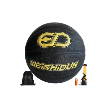 Weston PU Basketball Black Yellow Size 7 Training Unisex