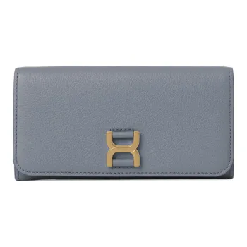 Chloe Marcie Grained Calfskin Wallet Women's Storm Blue