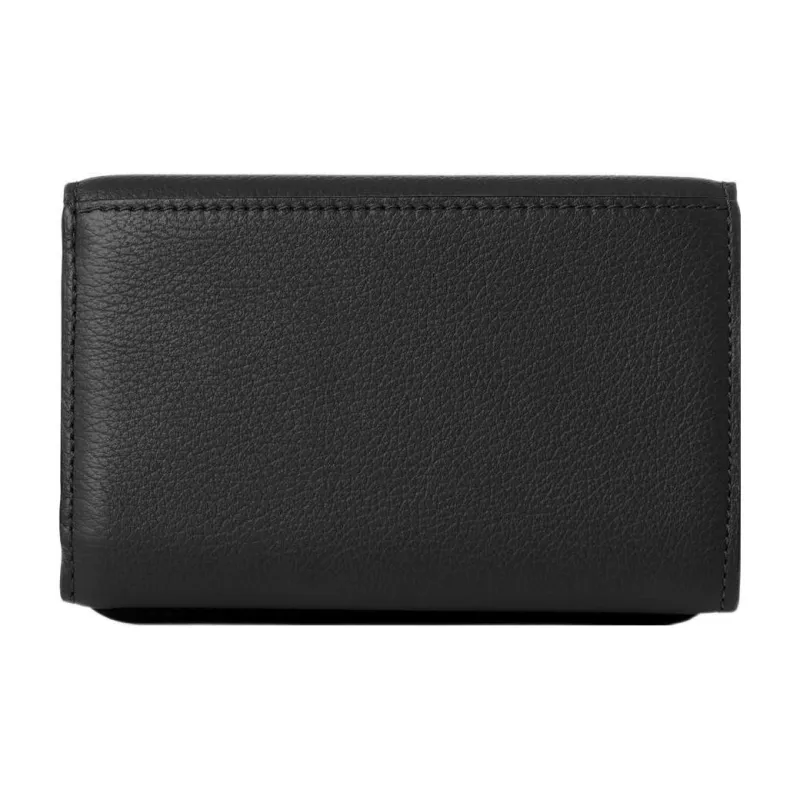 Chloe Marcie Grain Calfskin Wallet Medium Size Women's Black-1