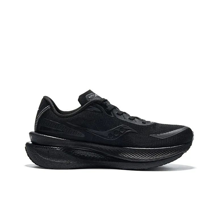 Saucony IDLING Cruise Anti Slip Wear Resistant Low Top Training Running Shoes Unisex Black-1
