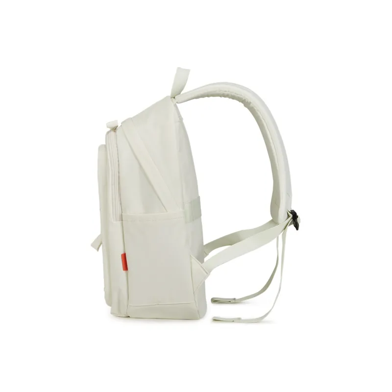 MIXI Fabric Laptop Backpack Medium Size Unisex White-2