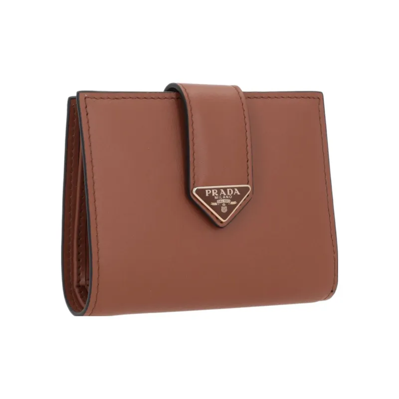 PRADA Calfskin Wallet Regular Women's Light Brown-1