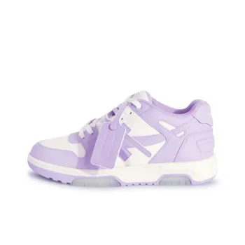 OFF WHITE Out Of Office Calf Leather Sneaker 'Purple White' Women's
