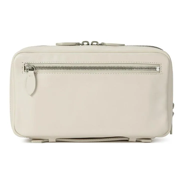 EMPORIO ARMANI Leather Storage Bags Clutches Unisex White-1