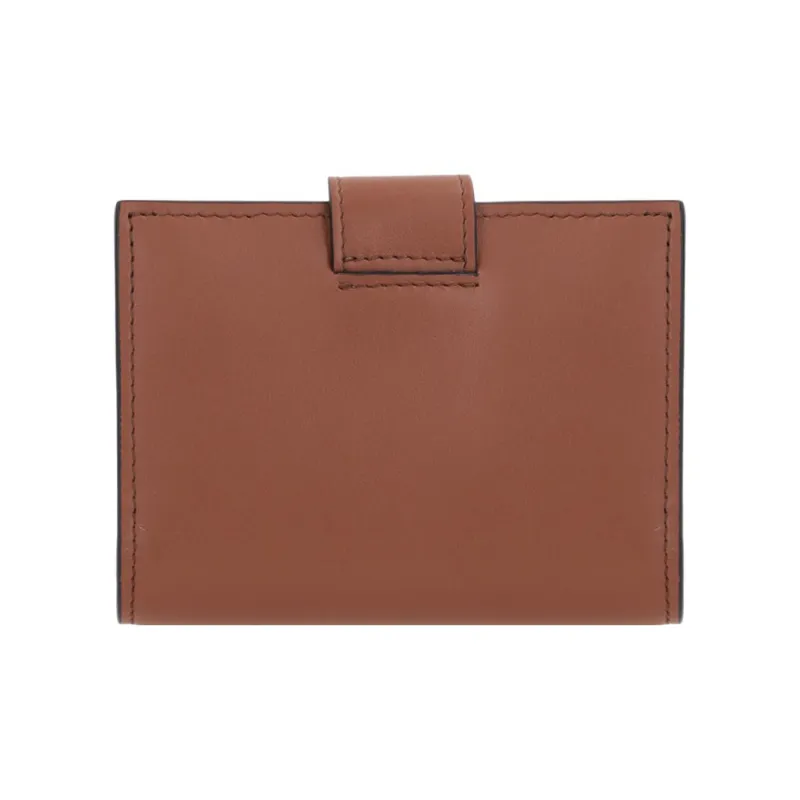 PRADA Calfskin Wallet Regular Women's Light Brown-3