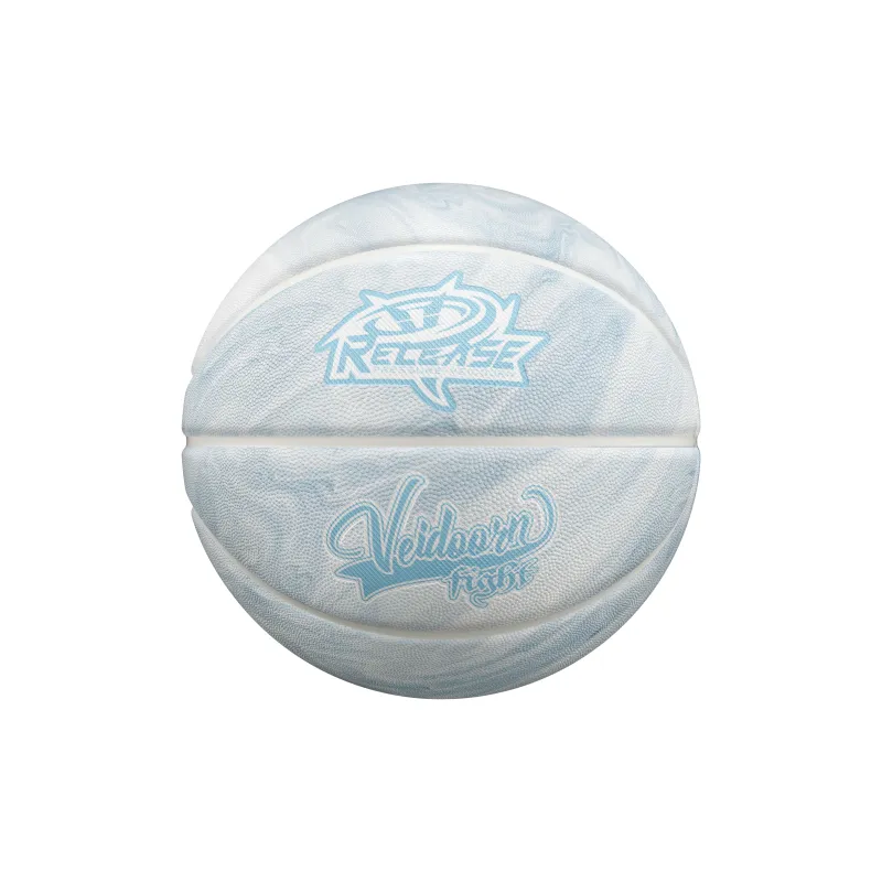 VEIDOORN PU Basketball White Blue Size 7 Street Training Competition Unisex-0
