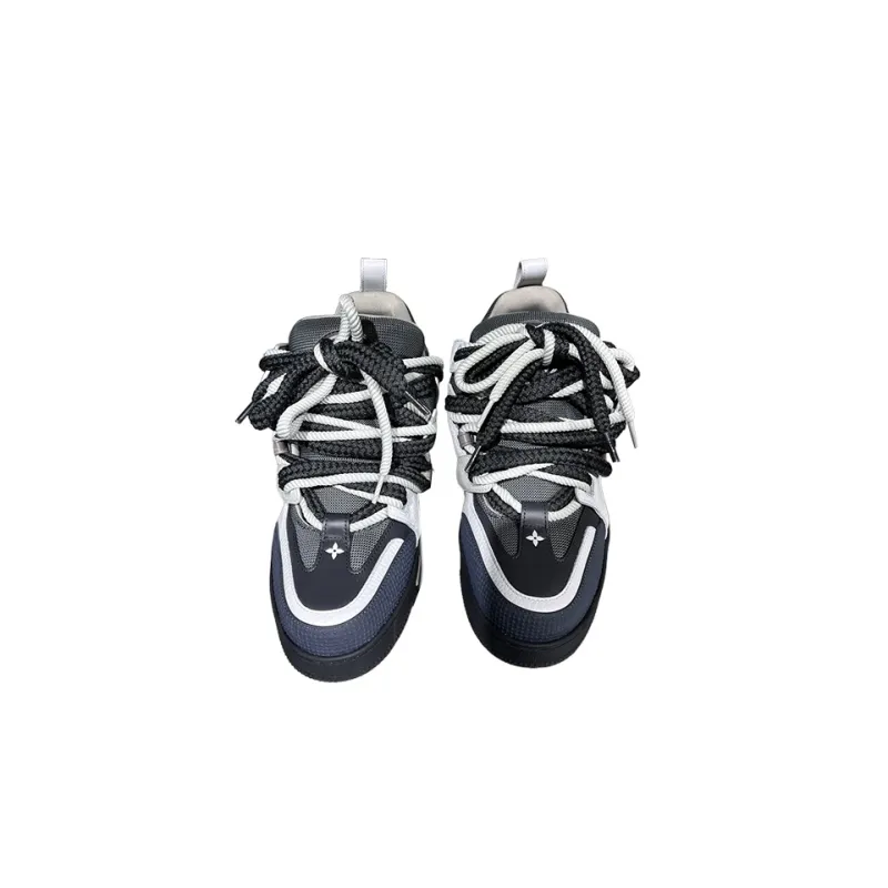 LOUIS VUITTON Skate Sneakers 'Grey Black'-2