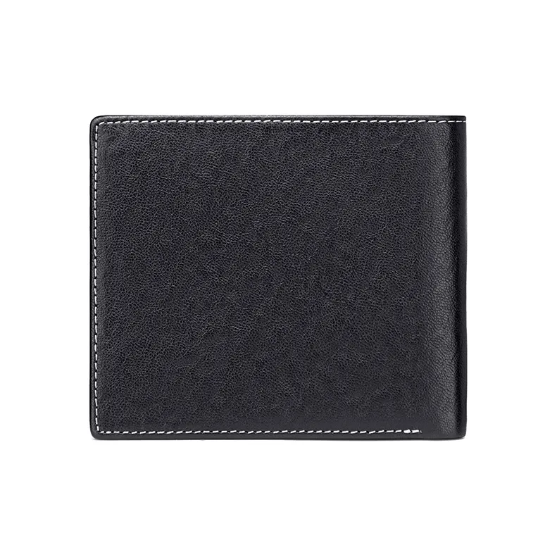 MashaLanti Top Grain Cow Leather Wallet Regular Men's Black-3