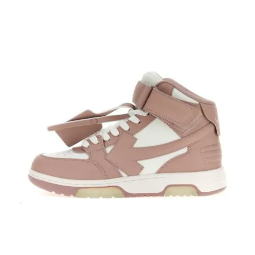 OFF-WHITE Out Of Office Mid Top White Pink Women's