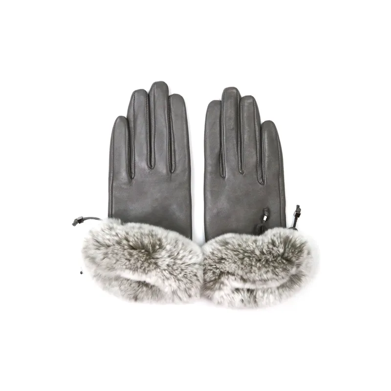 MARJAKURKI Sheepskin Touchscreen Rex Rabbit Fur Autumn Fairy Tale Glove Greeting Card Women's-4
