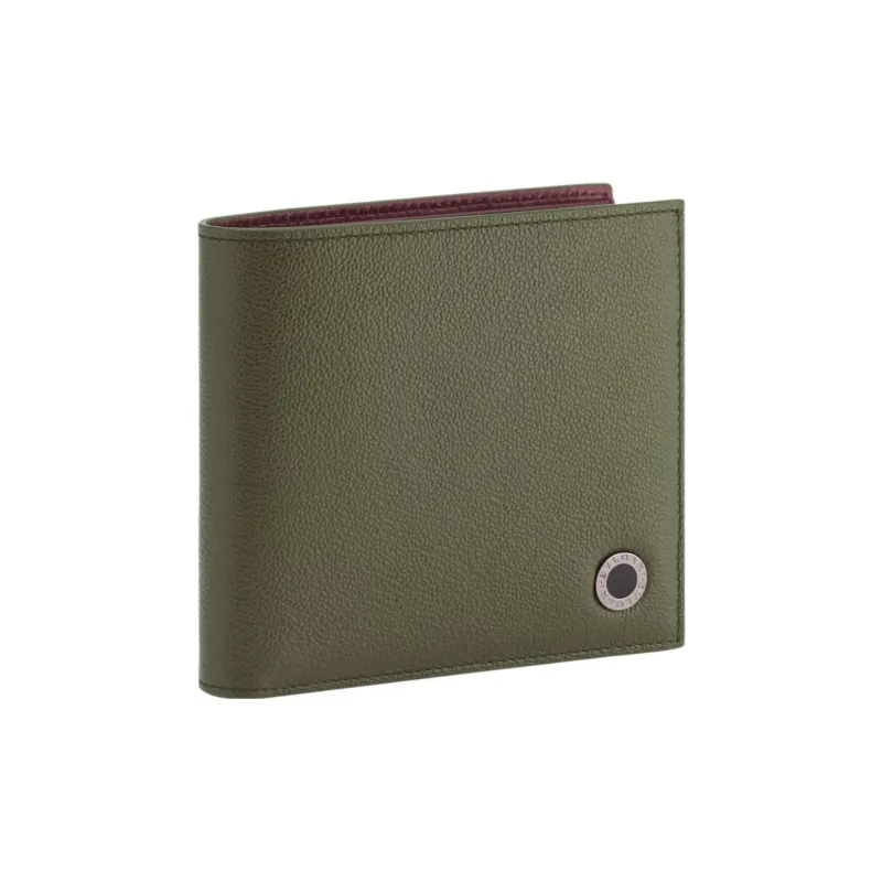BVLGARI Calfskin Wallet Men's Green-0