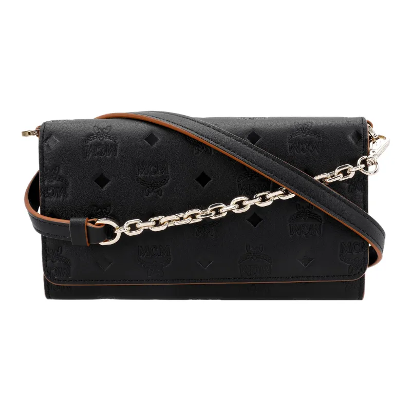 MCM Full Grain Lambskin Coin Purse Unisex Black-4