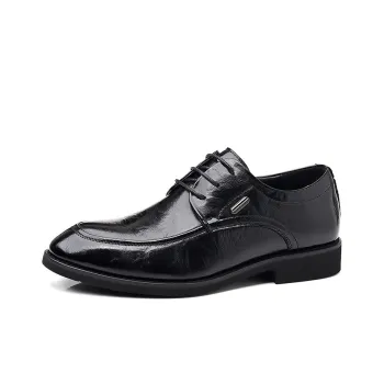VANSSI Dress Shoes Men Low Top Black/Brown