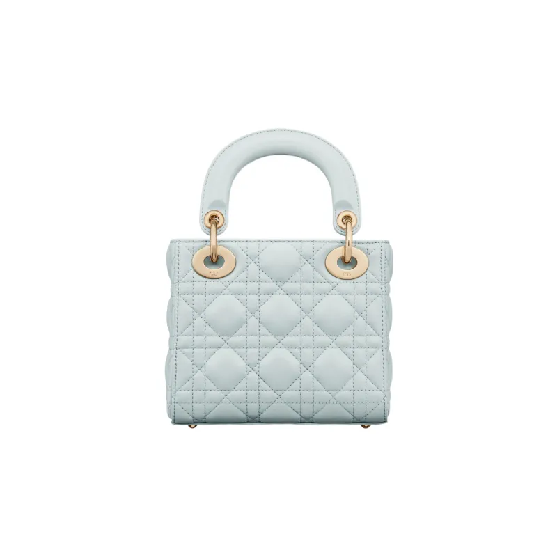 DIOR Lady Dior Sheepskin Dior Bag Shoulder Bag Crossbody Bag Handbag Mini Women's Blue-3