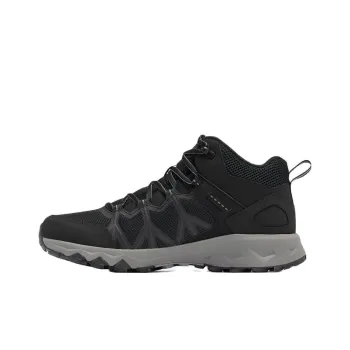 Columbia Shock absorbing And Waterproof Mid Top Outdoor Shoes Men's Black Gray
