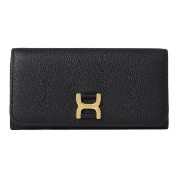 Chloe Marcie Grained Calfskin Wallet Women's Black