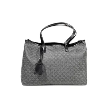 EMPORIO ARMANI Leather Tote Bag, Shopping Bag, Shoulder Bag, Handbag Women's Black
