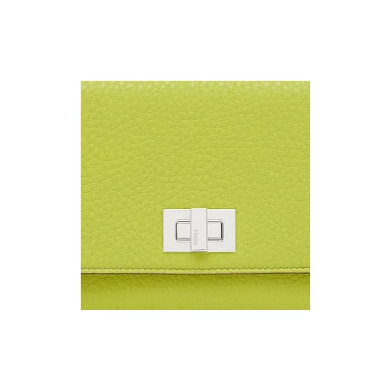 FENDI Calfskin Wallet Medium Size Women's Lime Green-4