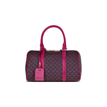 EMPORIO ARMANI PVC Handbag Women's Peach Pink