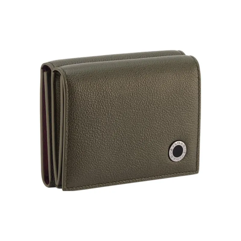 BVLGARI Calfskin Wallet Men's Green-0