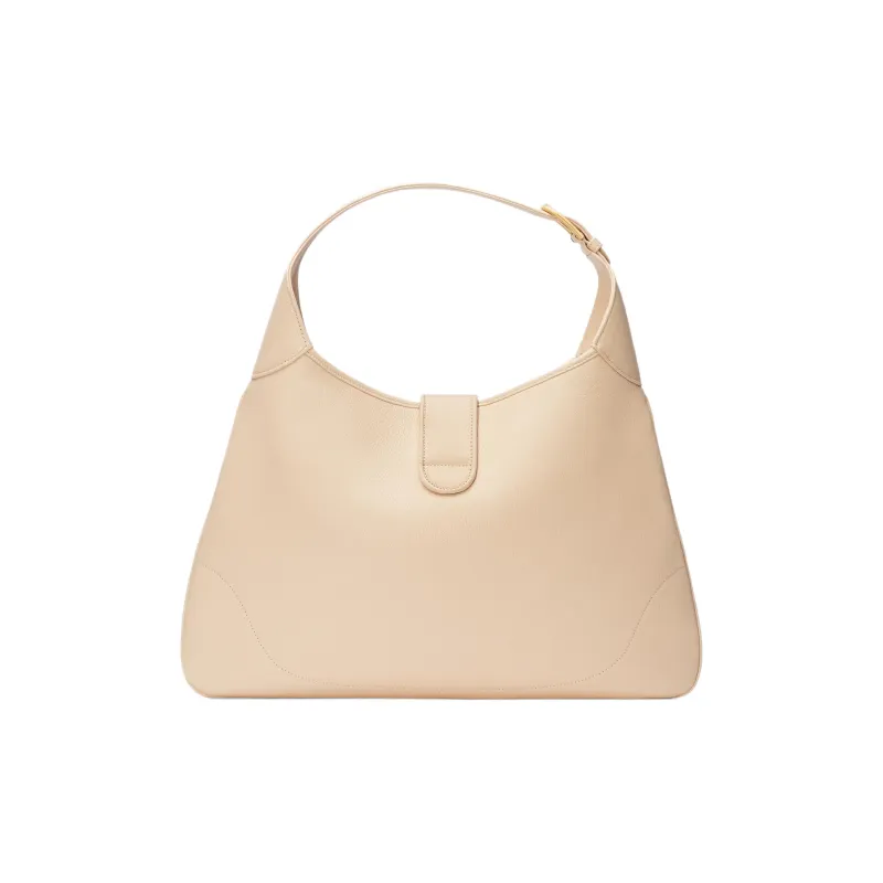 GUCCI Aphrodite Soft Leather Handbag Shoulder Bag Large Size Women's Ivory-7